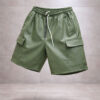 Green Leather Shorts