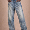 Bleached Washed Denim Jeans