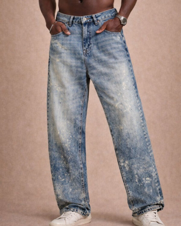 Bleached Washed Denim Jeans