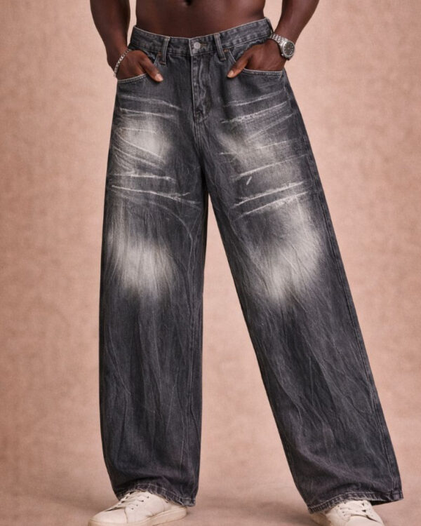 OVER5IZE "WHISPER" JEANS BLACK LEGS