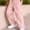 Pink Cargo Pants Legs