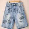 Y2K Style Blue Jorts