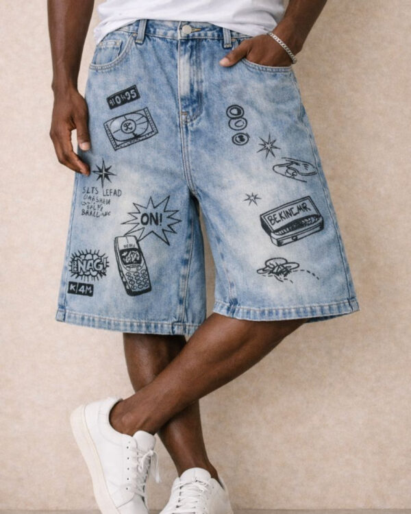 Y2K Style Blue Jorts