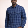 Navy Blue Checkered Shirt
