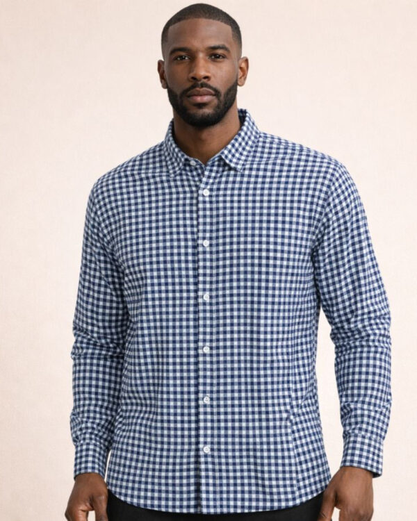 Sky Blue Checkered Shirt