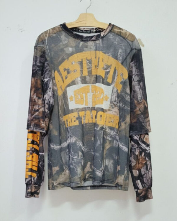 Black Long Sleeve Mesh Shirt