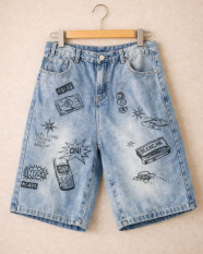 Y2K Style Blue Jorts