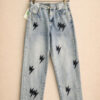 Black Lightning Patch Jean