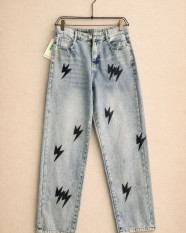 Black Lightning Patch Jean