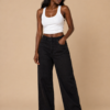 Black Straight Leg Jeans