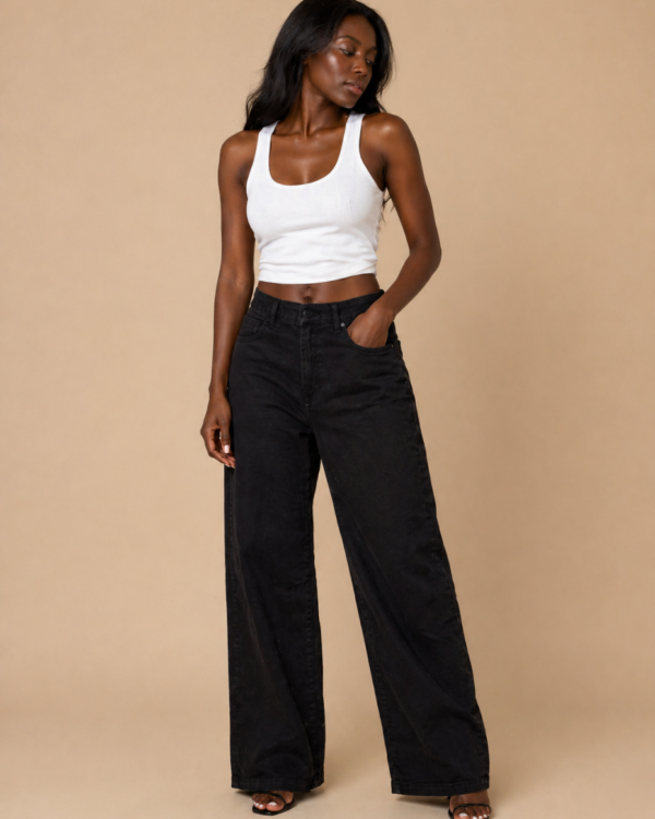Black Straight Leg Jeans