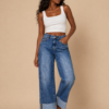 Blue Wide Leg Jeans
