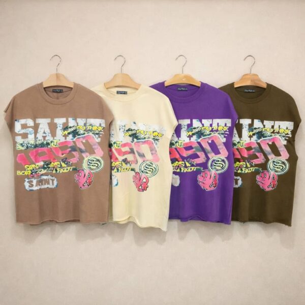 Cropped Sleeveless Saint Shirt