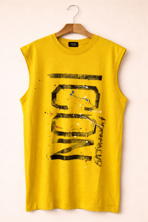 Yellow Sleeveless shirt
