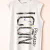 White Sleeveless Shirt