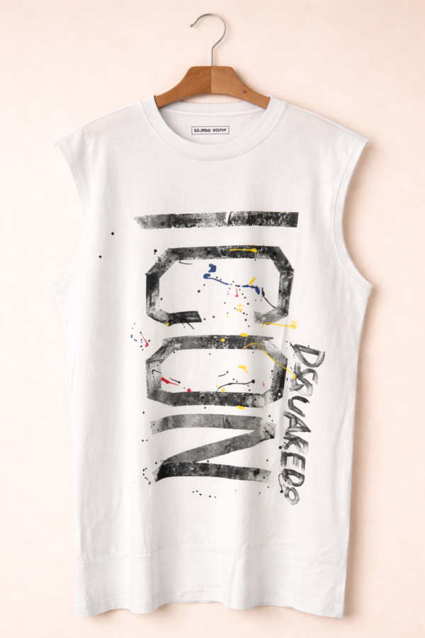 White Sleeveless Shirt