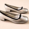 Sale Silver Block Heels