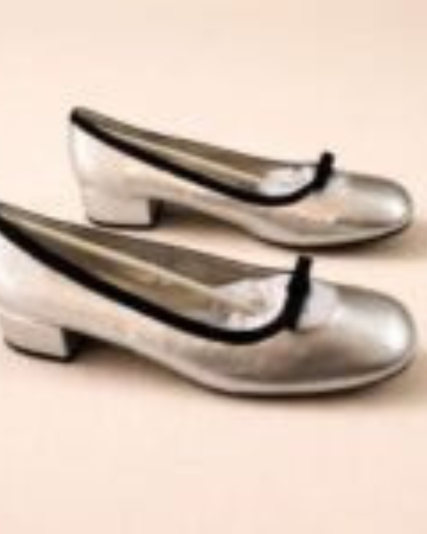 Sale Silver Block Heels