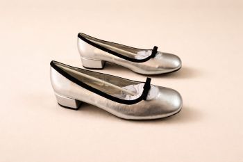 Sale Silver Block Heels
