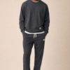 Black Long Sleeved Monotone Two-Piece