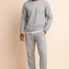 Dark Grey Long Sleeved Monotone Two-Piece