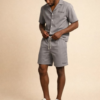 Grey Short Sleeved Monotone Two-Piece