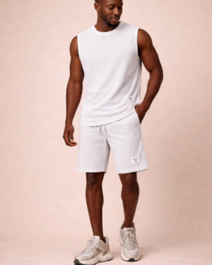White Sleeveless Two-Piece